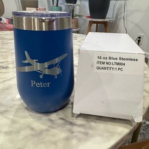 Peter Engraved Wine Tumblr